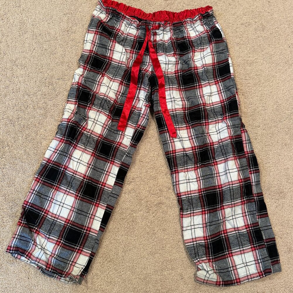 JENNI HOLIDAY PLAID COTTON PAJAMA PANTS WOMENS XL BRAND NEW